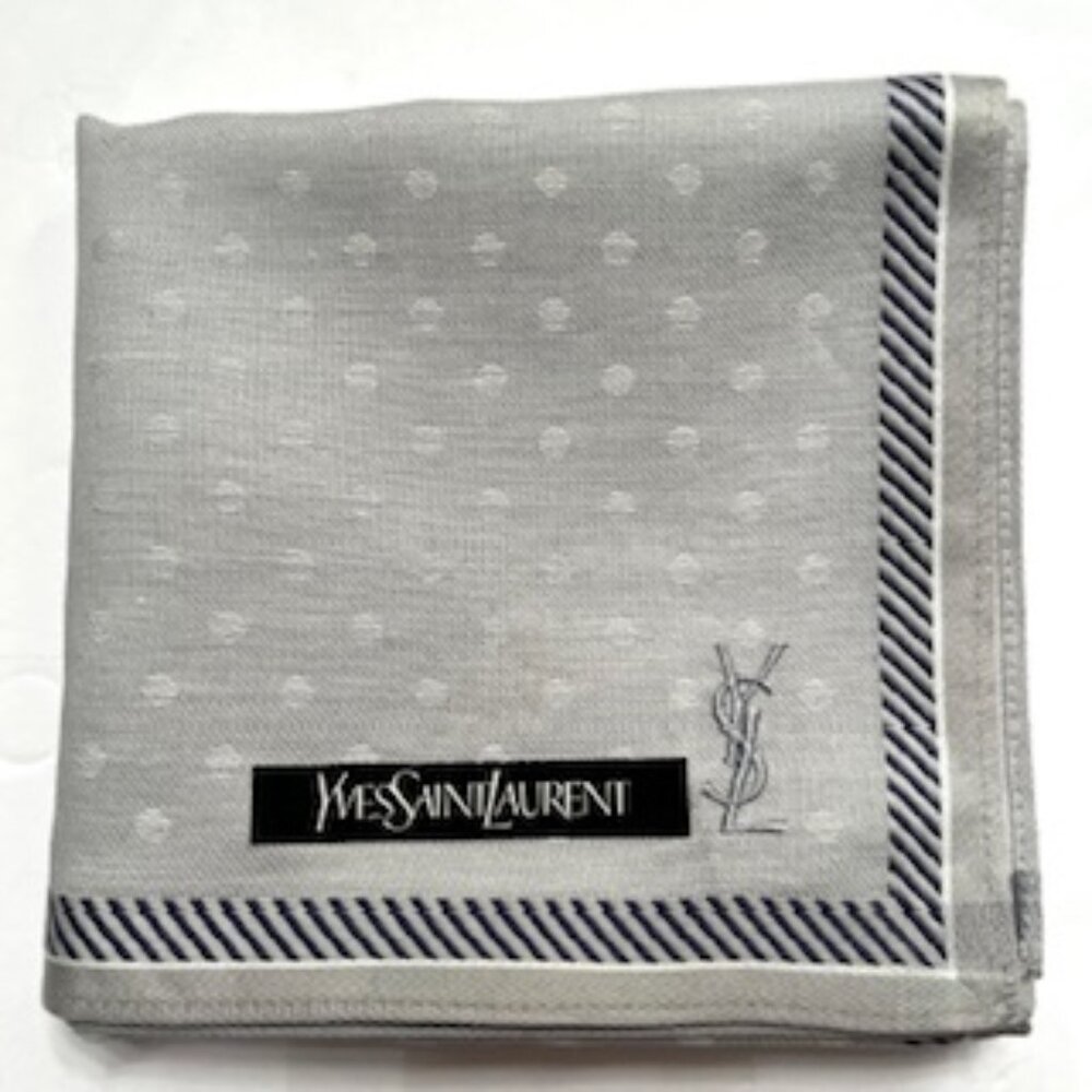 New, Yves Saint Laurent Men’s Handkerchief/Pocketsquare
